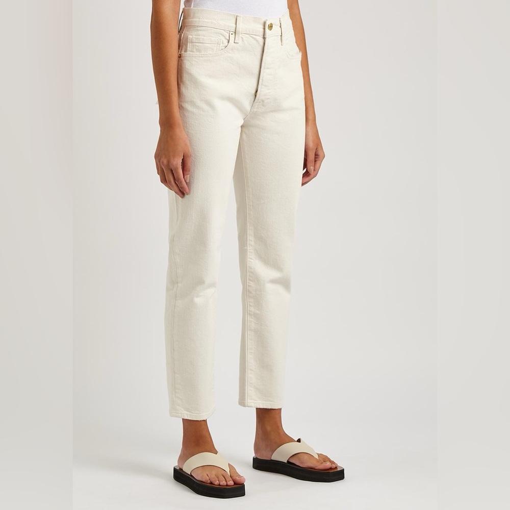 Frame Le Original Straight Leg White Denim Pants Size 25